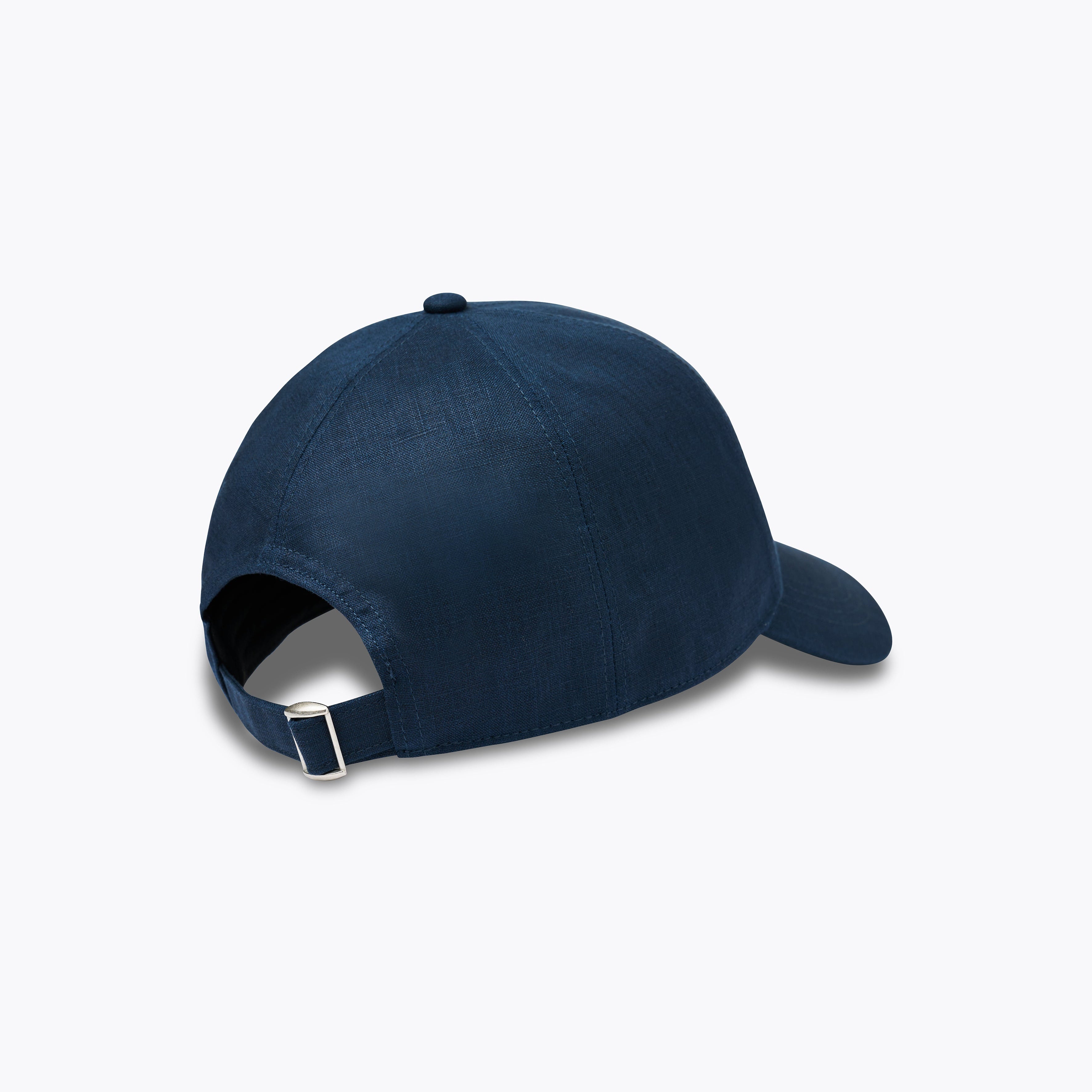 Navy blue baseball cap on a white background