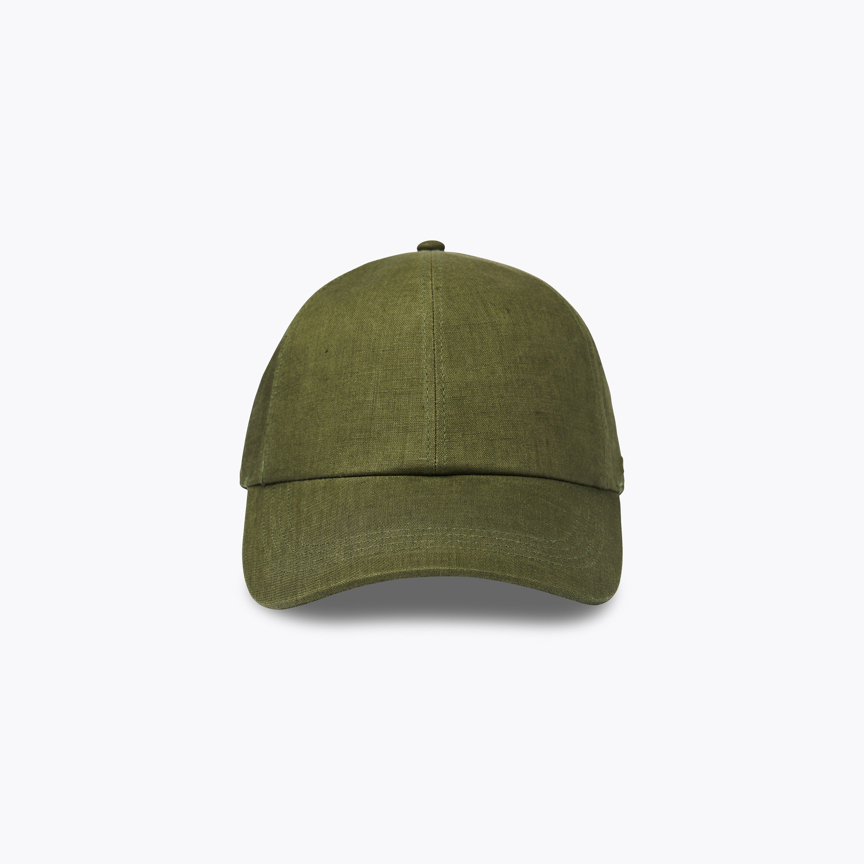 Green baseball cap on a white background